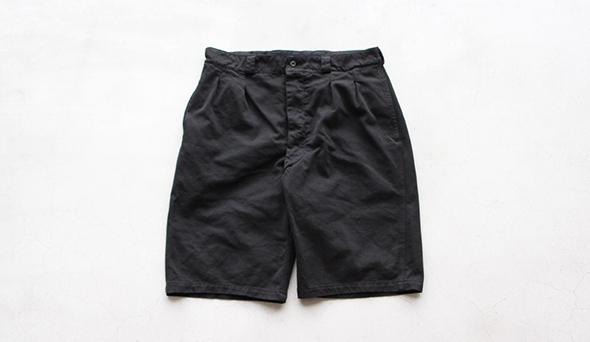 DEADSTOCK】50s-60s French Army Chino Trousers Remake Shorts “Black