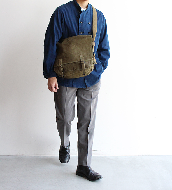 DEADSTOCK】50s French Army Linen Canvas TTA Shoulder Bag.2年ぶりに