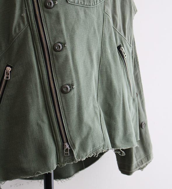 OLD PARK / オールドパーク】Oversized Riders Shirts ”Military