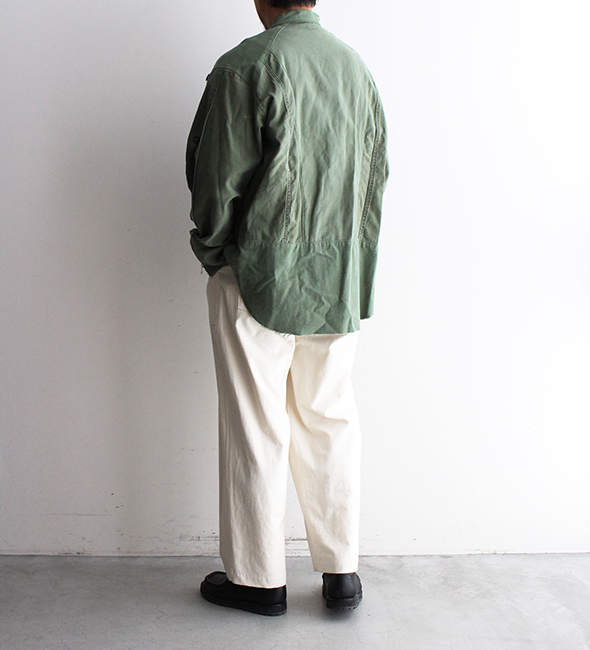 OLD PARK / オールドパーク】Oversized Riders Shirts ”Military