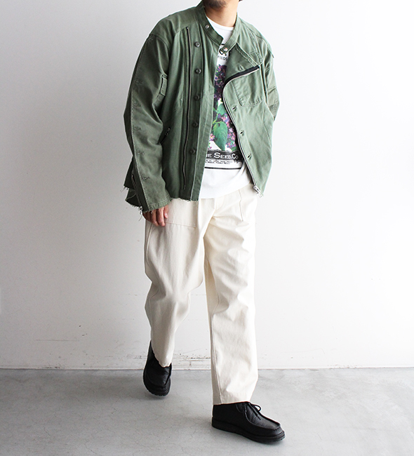 OLD PARK / オールドパーク】Oversized Riders Shirts ”Military