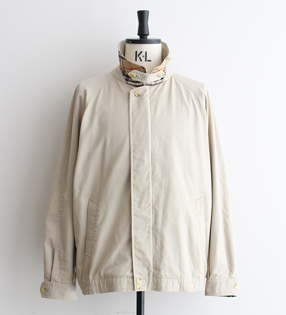 VINTAGE】80-90s Burberry Harrington Jacket.トロッとした上質な